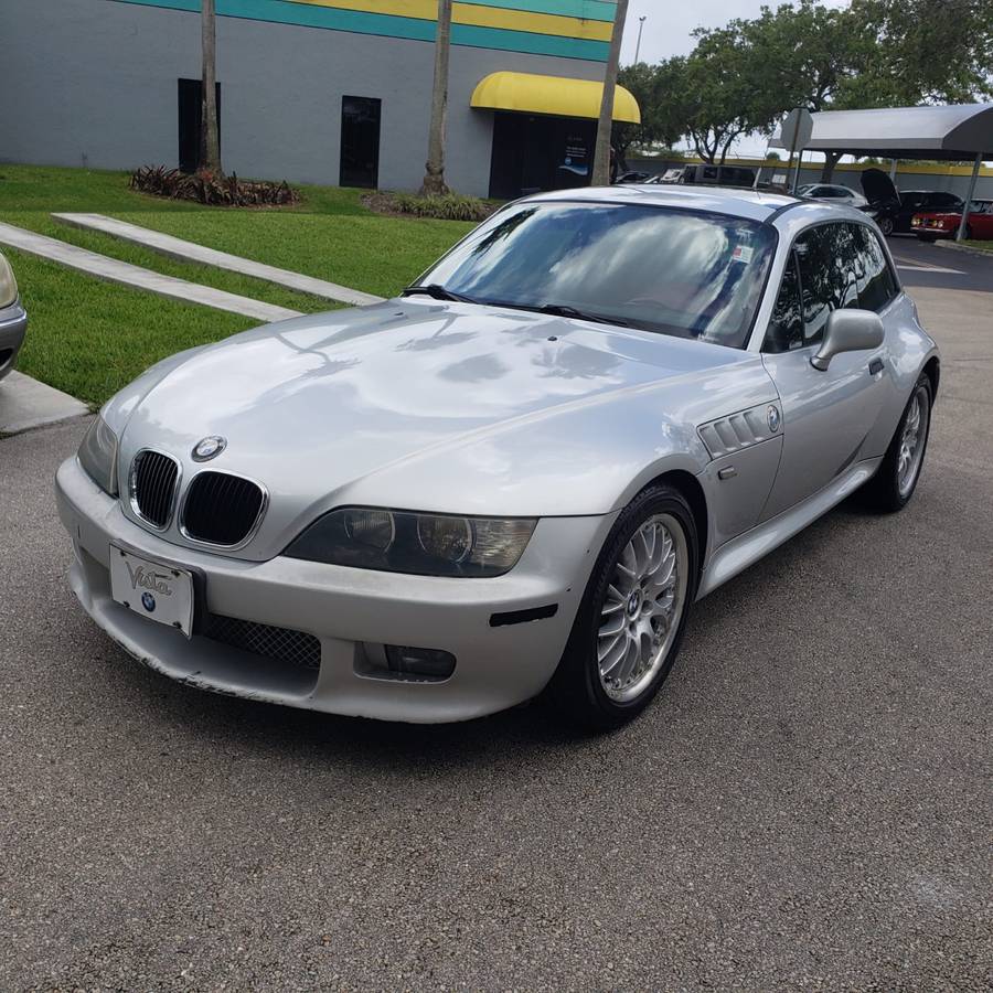 2001 BMW Z3 Coupe in Titanium Silver Metallic over Extended Tanin Red